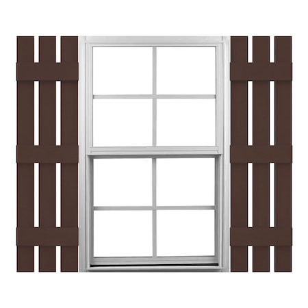 Ekena Millwork Mid-America Vinyl, Standard Size Three Board Spaced Shutters, 31263009, PR 00031263009